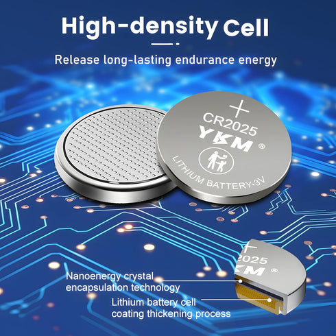 5 Pack CR2025 Lithium Coin Battery 3V for Airtag, Car Remote Key Fob, Scale, Watch - DL2025 ECR2025 BR2025