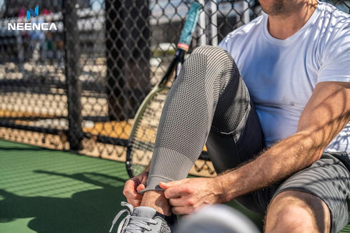 NEENCA Compression Leg Sleeve - Long Knee Sleeve, Ultra-thin Leg Sleeve with Graphene Ions Infused Fabric for Knee Pain