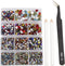NCB 8000 Pcs Non Hotfix Rhinestones, 10 Sizes Flatback Crystal Glass with Tweezers for Nail Art & Crafts