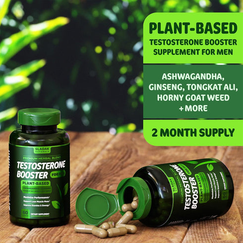 Testosterone Booster Supplement for Men - Male Enhancing Test Boost with Ashwagandha, L-Arginine, Tongkat Ali, Tribulus