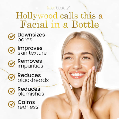 Luxe Cleanser All-in-One Hypoallergenic Face Cleanser + Natural Makeup Remover Face Wash + Exfoliator for All Skin Types