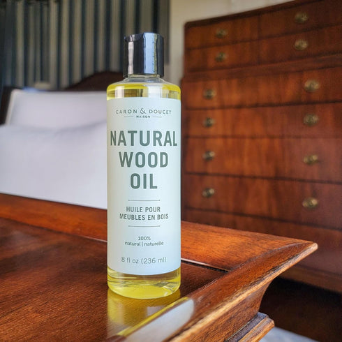 CARON & DOUCET Natural Wood Conditioning Oil, 100% Plant Based, Orange Scented, 8oz