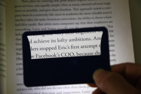 Portable Card Sized Magnifiers with Built-in LED, Can Stick on Smart Phone - 2 Packs for Gifts