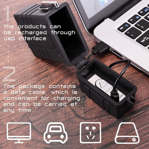 YUSUD Large Waterproof Cigarette Case with Lighter, Holds 20pcs 84mm King Size, Outdoor Travel Accessories