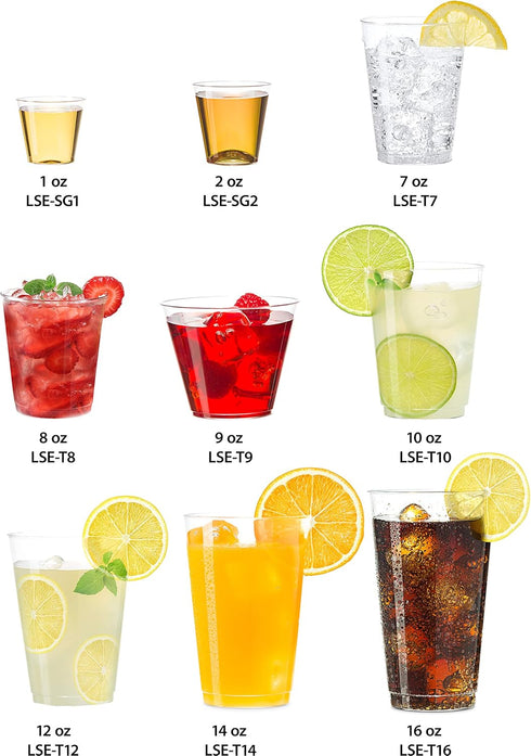 Embellish Crystal Clear Hard Plastic 1oz Clear Shot Glass, Pack of 50