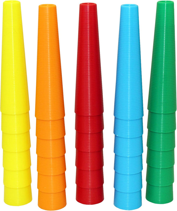 Rehabilitation Advantage Small Stacking Hand Cones, Set of 30