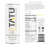 TATU Ready-To-Drink Protein Infused Water Lemon Ginger 4 Pack. 15 grams of whey protein isolate, 0 grams of sugar, only 60 calories. Lemon Ginger and Orange Mango. Gluten Free, lactose free.