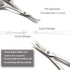 PAFASON Stainless Steel Mustache Beard Facial Nose Hair Trimming Scissor Set with Safety Cover, Grey