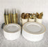 120 Piece Gold Plastic Silverware Set, Reusable & Recyclable Cutlery for Weddings and Parties (40 Forks, 40 Spoons, 40