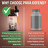 para Defend Wormwood Black Walnut Cleanse for Humans Drops Liquid Soursop Garlic Pumpkin Seed PAU D'Arco Oil of Oregano