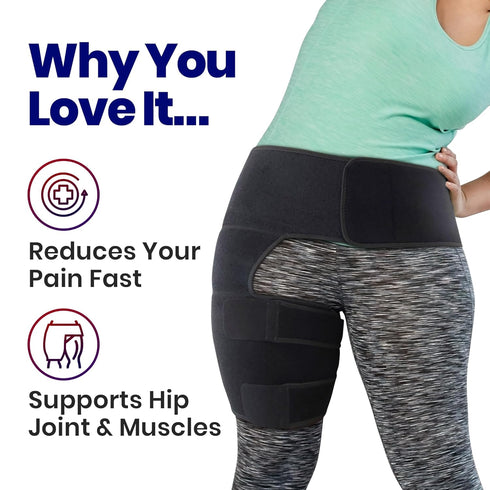 Plus Size Hip Brace Compression Sleeve for Thigh | Sciatica Pain Relief Device | Hip Support for Women & Men | X-LG /