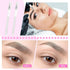 2pcs Eyebrow Microblading Marker Pens, Skin Marker Pen for Eyebrow Makeup Position Mapping with 4 Refills (White)