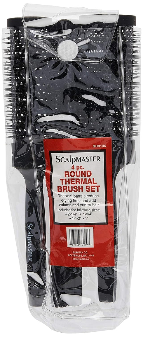 Scalpmaster 4 Piece Round Thermal Brush Set