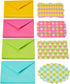 American Greetings Blank Cards with Envelopes, 40-Count, Bright Colors, Patterns and Shapes