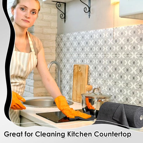 Microfiber Cleaning Cloth Tear Away for Kitchen and Car Cleaning