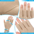 Woanger 2 Pairs Seamless Lymphedema Compression Gloves 20-30 mmHg Fingerless Gloves
