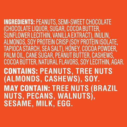 Pick Me Up Provisions 1.4 oz., 16 Gluten Free Peanut Butter Dark Chocolate Nut Bar, Bars/Box