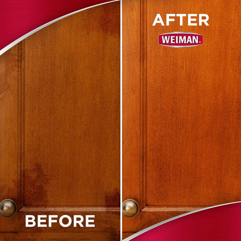 Weiman Cabinet & Wood Clean & Shine Spray - Furniture, Kitchen Cabinets, Baseboard & Trim, Fresh Almond Scent