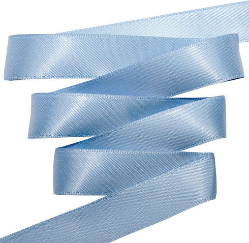 Morex Ribbon Double Face Satin Ribbon, 5/8" X 50 YD French Blue for Gift Wrapping, Birthday Cards, Wedding Gifts