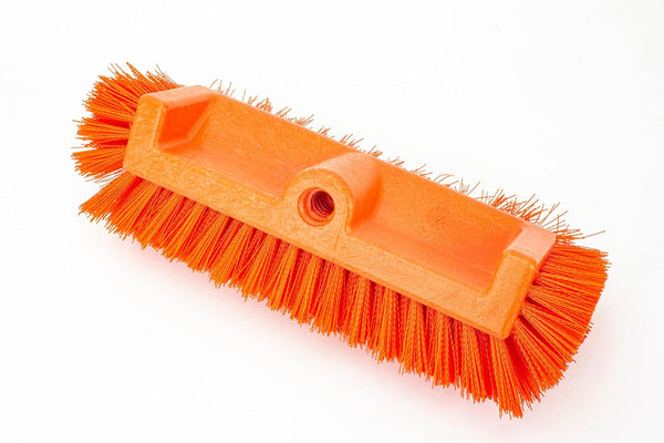 SPARTA Multi-Level Tile Scrub Brush, 12" Wide Heavy-Duty Brush for Commercial Tiles, Tubs and Floors, Orange