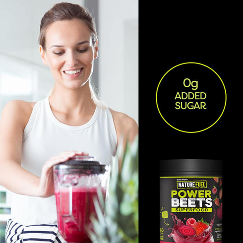 Nature Fuel Power Beets Powder - Delicious Mixed Berry Superfood Supplement, Supports Circulation, 60 Servings