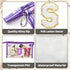 Y1tvei Clear SUN Makeup Bag - 2Pcs Preppy Purple Chenille Varsity Letter Cosmetic Bag, Waterproof Beach Travel Pouch