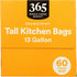 365 by Whole Foods Market Kitchen Tall Drawstring Flextra 13 Gallon, 60 Count