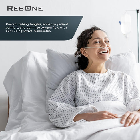 Oxygen Tubing Swivel Connectors 10-Pack, Nasal Cannula Hose Tube Connectors for Oxygen Line Splitter