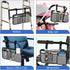 FINPAC Wheelchair Side Storage Bag w/Cup Holder, Wheelchair Armrest Accessories Pouch with Pen Slot and Reflective