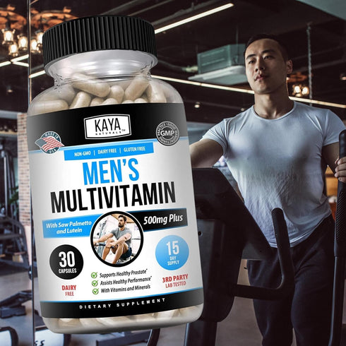 Kaya Naturals Multivitamin for Men - 30 Veggie Capsules, Men's Prostate Multivitamin, Supports Healthy Prostate