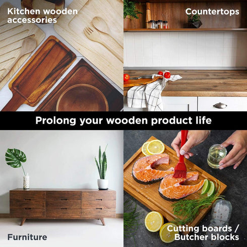 Food Grade Mineral Oil Cutting Board (8.5 oz) - Revitalize Butcher Block, Wood Utensils - Food Safe - Made in North