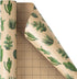 RUSPEPA Kraft Wrapping Paper Roll, Mini Roll, Cactus Design for All Occasions, 17 Inches X 32.8 Feet
