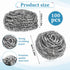 SHENLIU 100 15 Pieces Steel Wool Scrubber, Gram Metal Scourers Stainless Steel Scrubber Bulk for Cleaning Kitchen