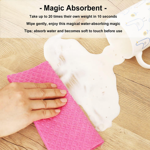 JECOLE 10 Packs Swedish Dishcloths for Kitchen, Reusable Paper Towels Compostable Swedish Dish Clothes for Kitchen
