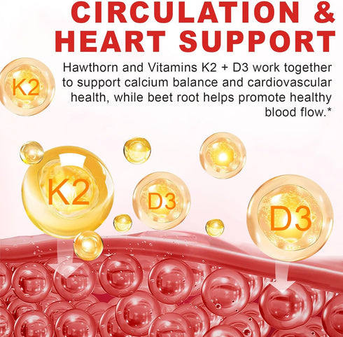 YUEPLATTNMAY K2 D3 60ml Cayenne Pepper Drops, Rethes Cayenne Pepper Liquid Drops with Hawthorn Berry, Vitamin Beet Root