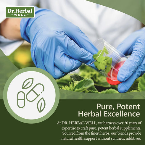 Immune-Boosting 100% DR. HERBAL WELL Prostate Shield Clinically Tested Natural No Added Vitamins Minerals or Sugar