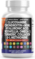 Clean Nutraceuticals Joint Support Supplement - Glucosamine Chondroitin MSM Turmeric with Omega 3 & 120 Count Capsules