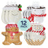 SpaLife Holiday Treats Facial Masks 12-Pack - Festive Christmas Skincare for Soothing and Nourishing