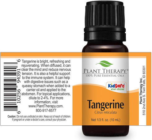 Plant Therapy Tangerine Essential Oil 10 mL (1/3 oz) | 100% Pure, Undiluted, Therapeutic Grade