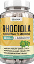 Natural Rhodiola Rosea Supplement, 120 CAPS 500mg, Mood and Focus Support, Bioperine Enhanced Absorption