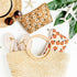 Photect 3 Pcs Floral Makeup Bag, Corduroy Small Pouch, Canvas Cosmetic Mini Toiletry Zipper Bags