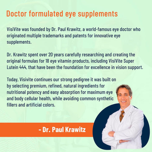 Super Lutein 444 Eye Vitamins - Unique & Clear Eye Supplements for Adults with Lutein Max Vision & Zeaxanthin