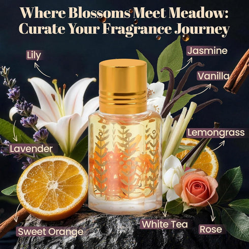 Set JUYRLE Roller Perfume Making Kit- DIY Perfume Making Kit, Make Your Own Roll-On Perfume with Essential Oil, Perfume