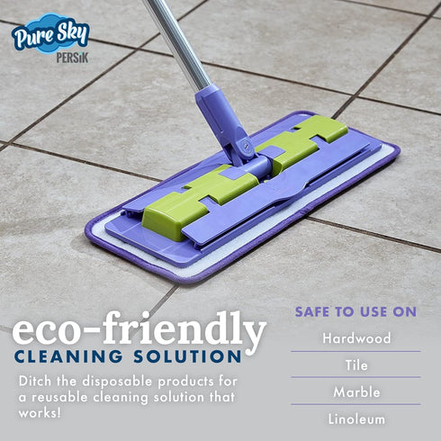 Pure-Sky Microfiber Mop Head Replacement, Deep Clean Mop Pad Refill for House Floors, No Detergents Needed