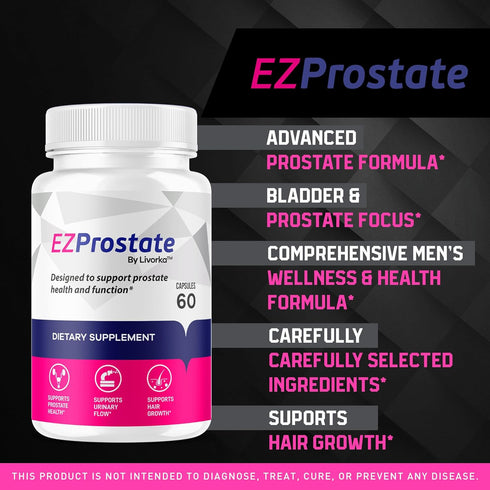 LIVORKA (2 Pack) 120 2 EZ Prostate Supplement, EZ Prostate Capsules, EZ Prostate Pills, EZ Prostate, EZ Prostate Pills