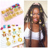 NAISKA 146PCS Gold Hair Jewelry for Braid, Handmade Butterfly Flower Charm Locs Dreadlock Accessories for Women