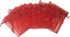 50pcs Sheer Organza Favor Bags - 3.8x4.8'' Gift Bags for Wedding Samples Display, Drawstring (Hot Red)