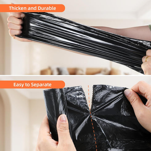 funest 4 Gallon Small Drawstring Garbage Bags, 75 Counts, Thick Plastic Wastebasket Liners for Bathroom