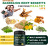 Dandelion Root Supplement 7500mg, 100 Capsules - 6in1 for Digestion, Heart Health & Immune Support with Ginger &