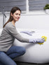 LANON Skin-Friendly Dishwashing Cleaning Gloves, Reusable Unlined Non-Slip Dish Washing Gloves, Icelandic Blue